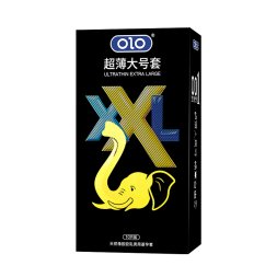 Латексні ультратонкі гладкі презервативи збільшеної ширини OLO - XXL OLO Ultrathin Extra Large, 10 шт