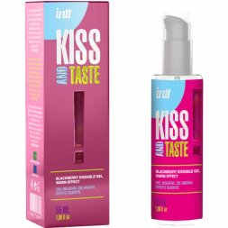 Массажный гель согревающий Intt KISS AND TASTE! съедобный, с ароматом ежевики, 50 мл