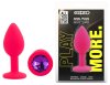 Силиконовая анальная пробка EGZO - Silicone Pink Round Plug Purple, size S