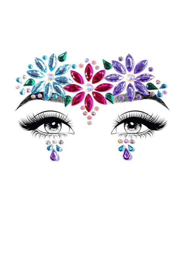 Самоклеящиеся украшения для лица Leg Avenue Dahlia face jewels sticker O/S