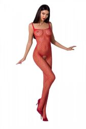 Бодістокінг Passion BS071 red, комбінезон на бретелях