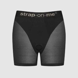 Шорты с фиксацией дилдо Strap-On-Me Harness Lingerie Halo - M - Black
