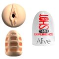 Карманный мастурбатор в виде вагины Alive Mini Shot Experience бежевый