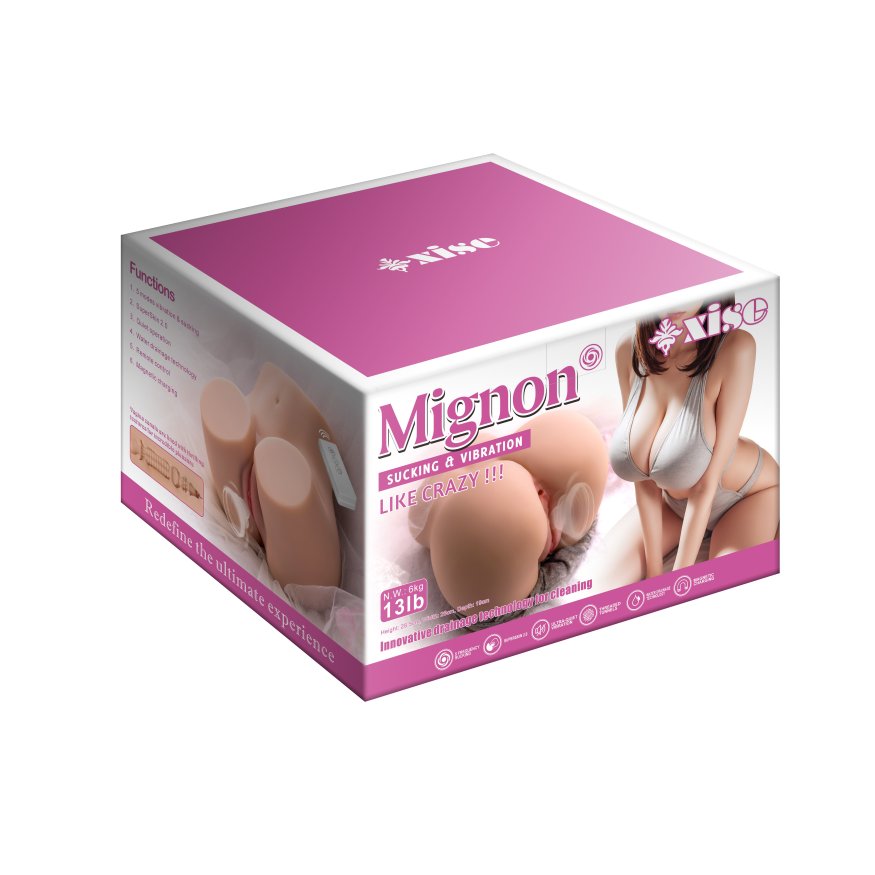 Мастурбатор вагіна та анус “Mignon”, функція вібрації та смоктання