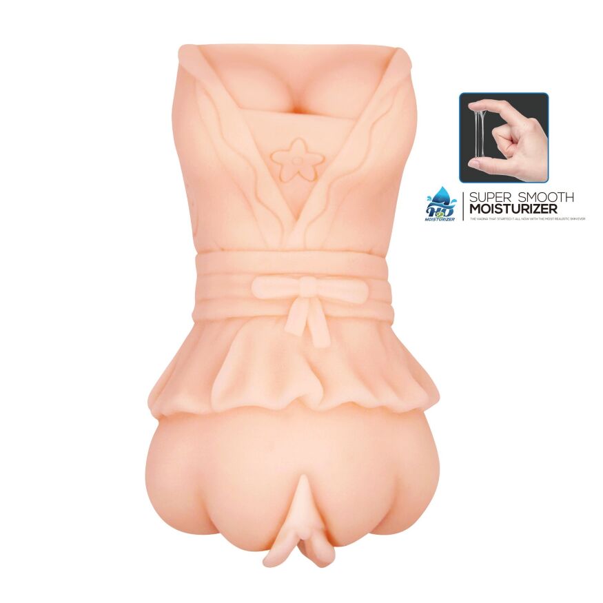 Мастурбатор с вибрацией и технологией выработки лубриканта CRAZY BULL - Realistic Vagina Masturbator
