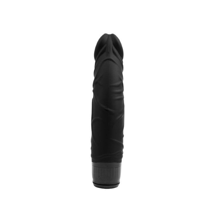 Силиконовый реалистичный вибратор черного цвета - M-Mello Thick Realistic Dildo 8" Black