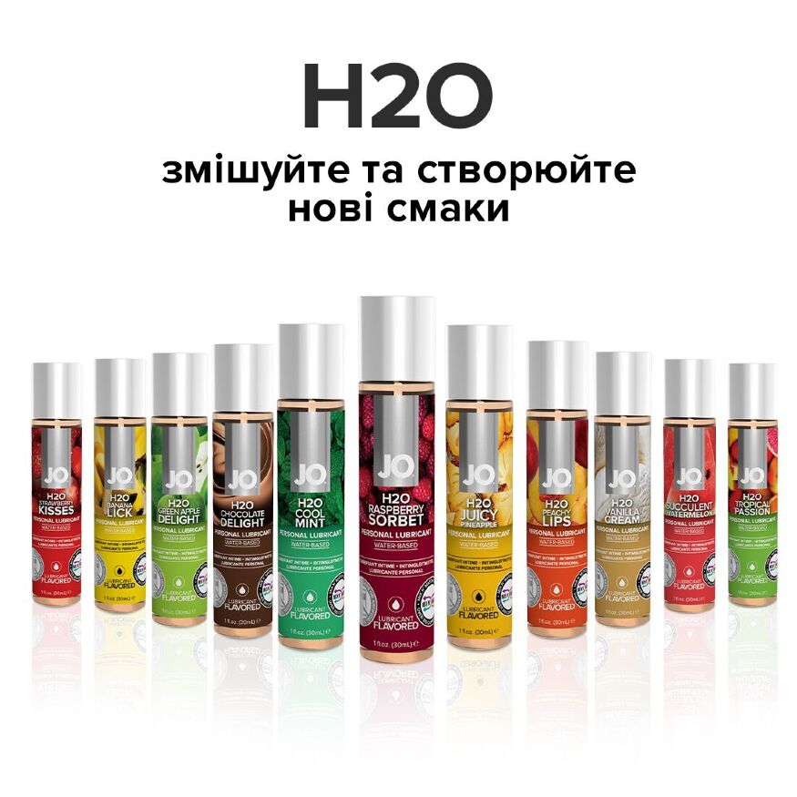 Смазка на водной основе System JO H2O - Raspberry Sorbet (120 мл) без сахара, растительный глицерин