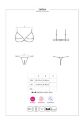 Комплект Obsessive Letica 2 pcs cupless set black S/M