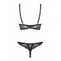 Комплект Obsessive Letica 2 pcs cupless set black S/M