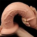 Великий вібратор - King-Sized Realistic Long Vibrating Dildo 11" Flesh
