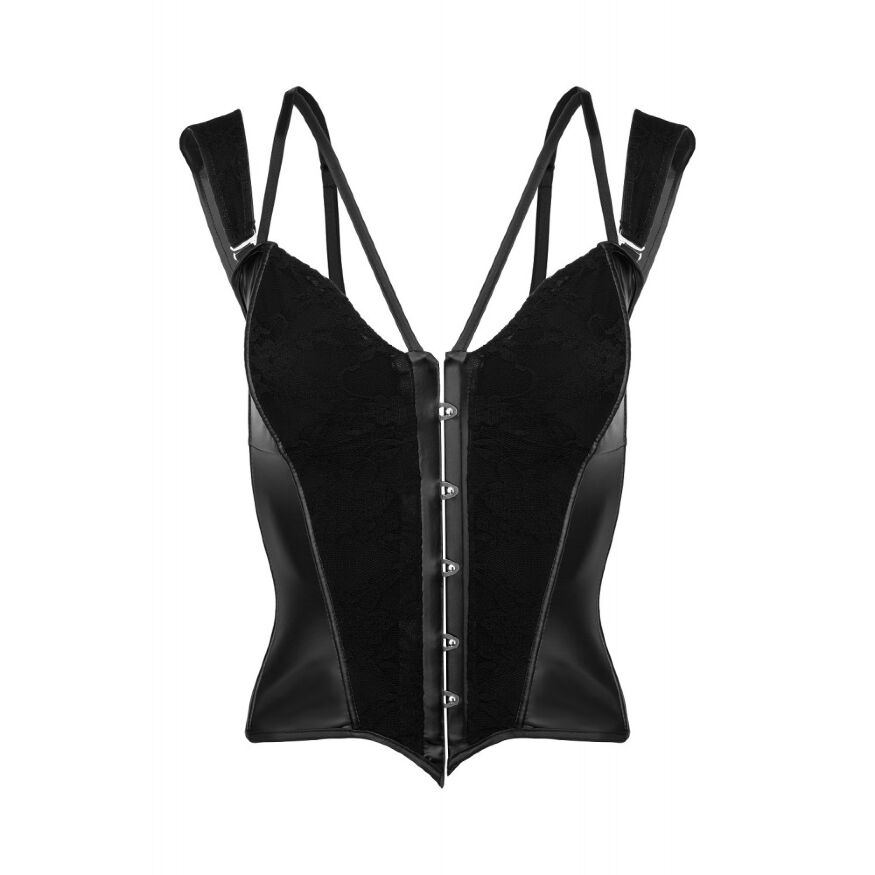 Корсет с гипюром F159 Noir Handmade M