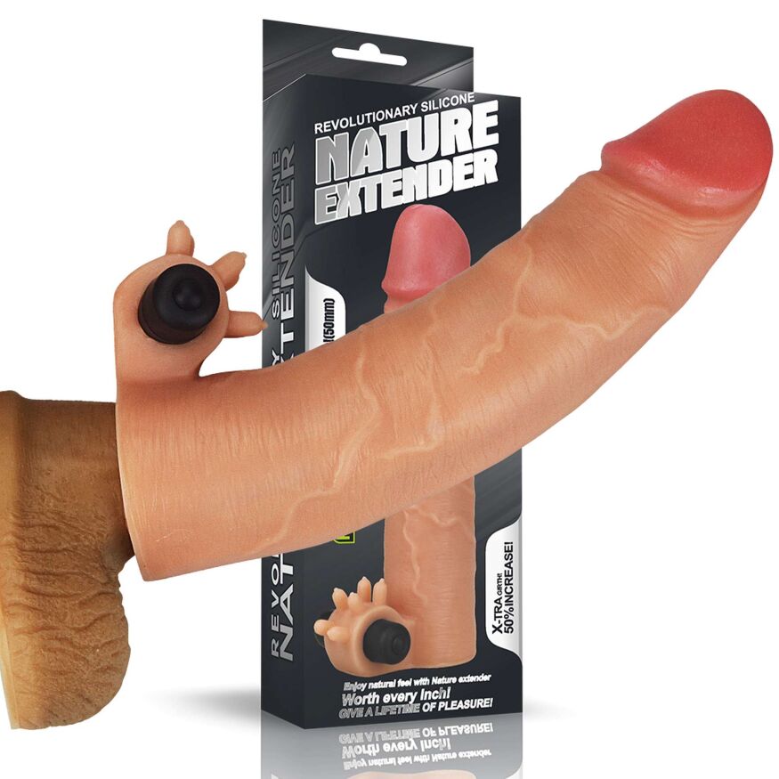 Реалістична подовжуюча насадка на пеніс Revolutionary Silicone Nature Extender Add 2" Flesh