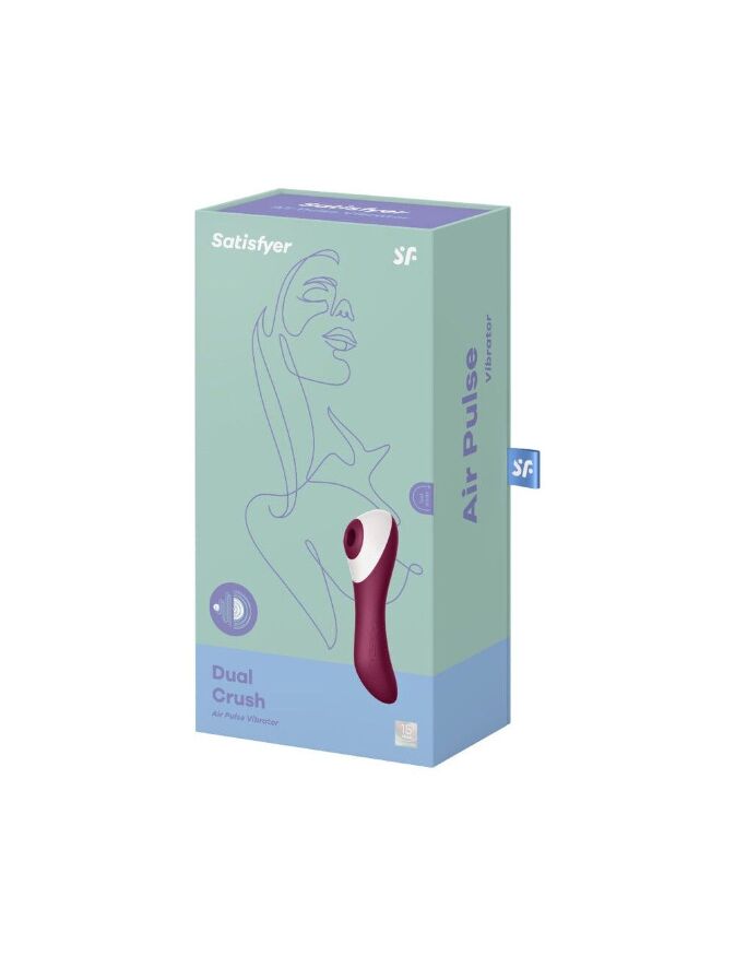 Вакуумный клиторальный стимулятор Satisfyer Dual Crush Wine Red