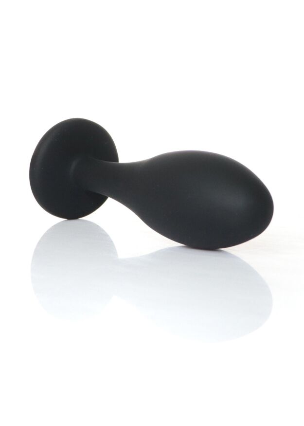 Анальна пробка - Jewellery Silicone Black Plug M Clear