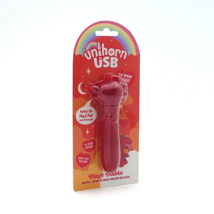 Вибратор-единорожка Unihorn USB Bullet – Blaze Diablo вибропуля, USB-зарядка, 10 режимов