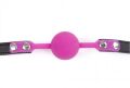 Кляп силиконовый с замком Silicone ball gag rose with lock