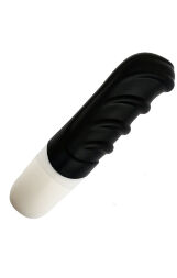 Вібратор міні з вираженим рельєфом у вигляді складочок AMOR VIBRATOR RAMBO Black (Додаток НЕ функціонує!)