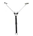 Зажимы для сосков с фиксацией на мошонке Nipple Clamps for Men, Эко кожа (мятая упаковка)