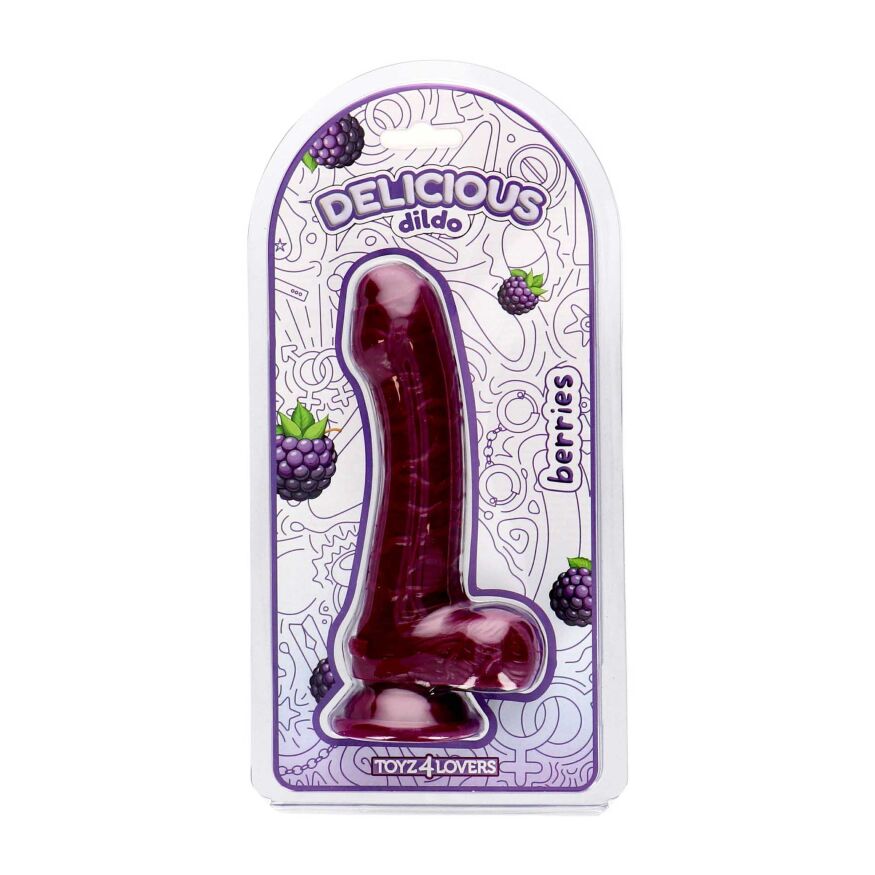 Фалоімітатор з ароматом ожини - Toyz4lovers Delicious Dildo Berries, 18,5 см