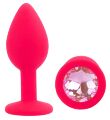 Силиконовая анальная пробка EGZO - Silicone Pink Round Plug Pink, size S
