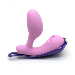 Вибратор в трусики KISSTOY Viosecret Pro, с пульсацией для клитора, трусики-стрепы в комплекте