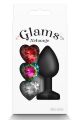 Анальная пробка со съемным камнем GLAMS XCHANGE HEART SMALL
