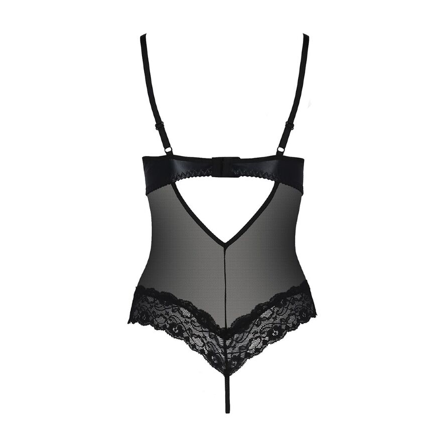 Боди с открытой грудью Passion Exclusive NORTH BODY L/XL, black