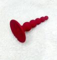 Анальная пробка на присоске силиконовая Loveshop RED