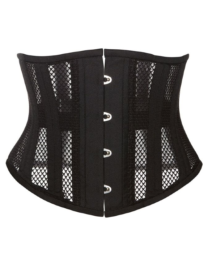 Корсет із сітки Star Night Steel Bones Grid Corsets з гачками і шнурівкою, чорний, XL (без коробки)