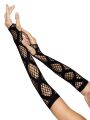 Leg Avenue - Faux wrap net arm warmers - Длинные перчатки без пальцев с узором, O\S (чёрный)