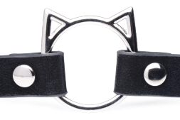 Чокер Master Series Kinky Kitty Ring Slim Choker - Black