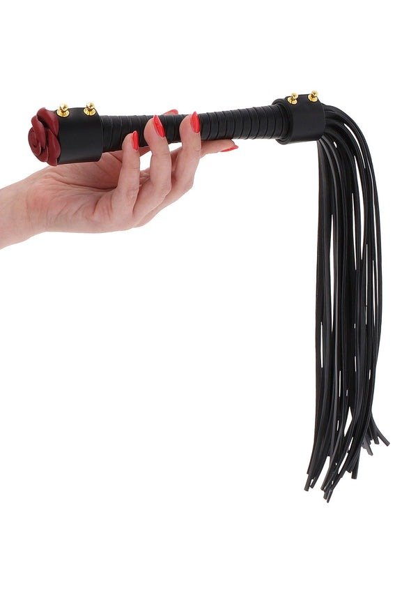 Флогер Taboom Wild Roses Whip з декоративною трояндою на рукоятці