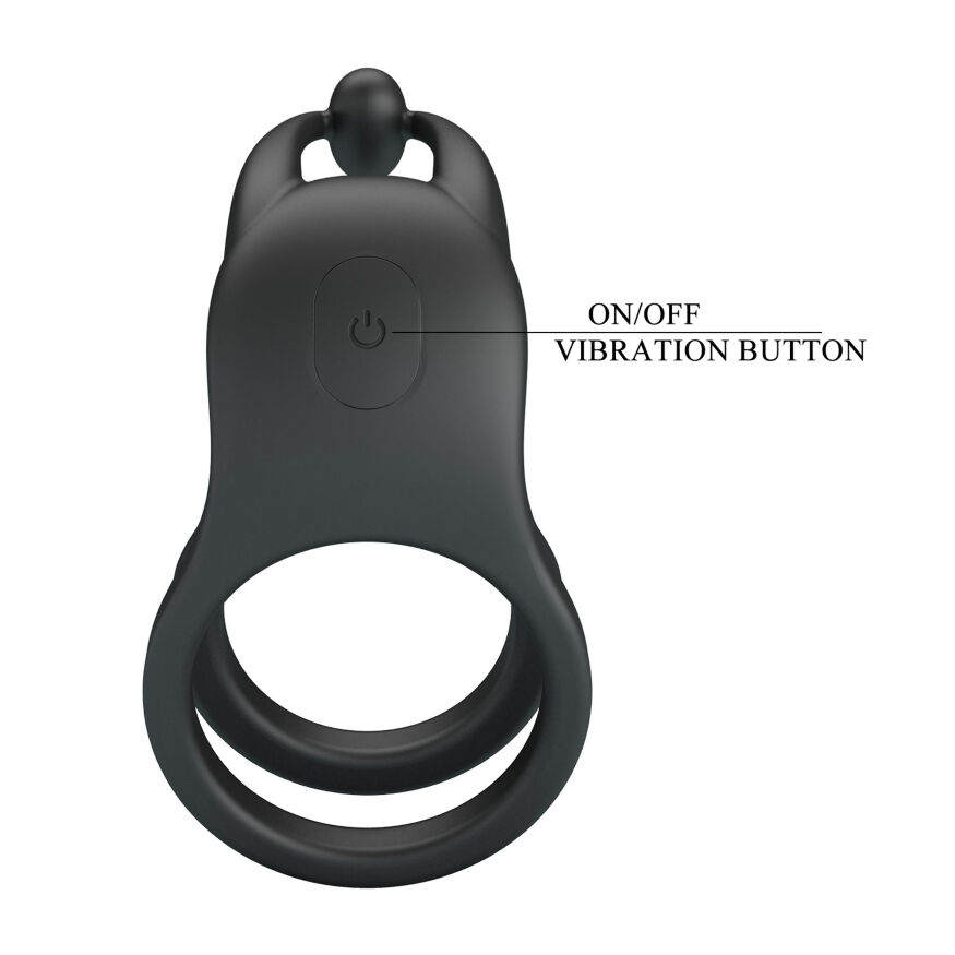 Кільце ерекційне Pretty Love - Goodwin Vibrating Double Penis Ring, BI-210222