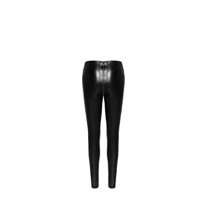 Леггинсы сексуальные со змеиным принтом M F274 Noir Handmade, черные