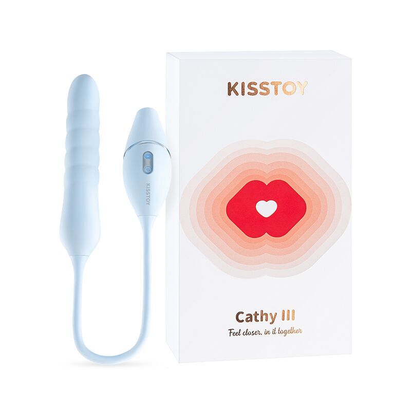 Пульсатор з вакуумним стимулятором KISSTOY Cathy III Light Blue, 5 режимів вакууму, 10 режимів пульс