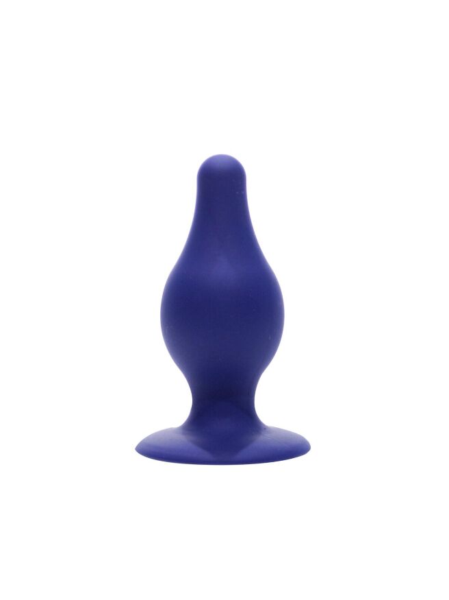 Анальная пробка SilexD (Model 2 size M) Blue двухслойная, силикон+Silexpan