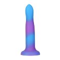 Светящийся в темноте фаллоимитатор ADDICTION - Rave - 8" Glow in the Dark Dildo - Blue Purple